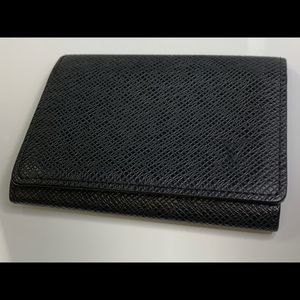 Black Louis Vuitton Epi Leather Card Holder